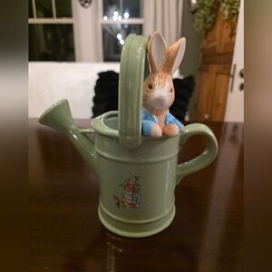 1999 Vintage Beatrix Potter Green Watering Can From Teleflora